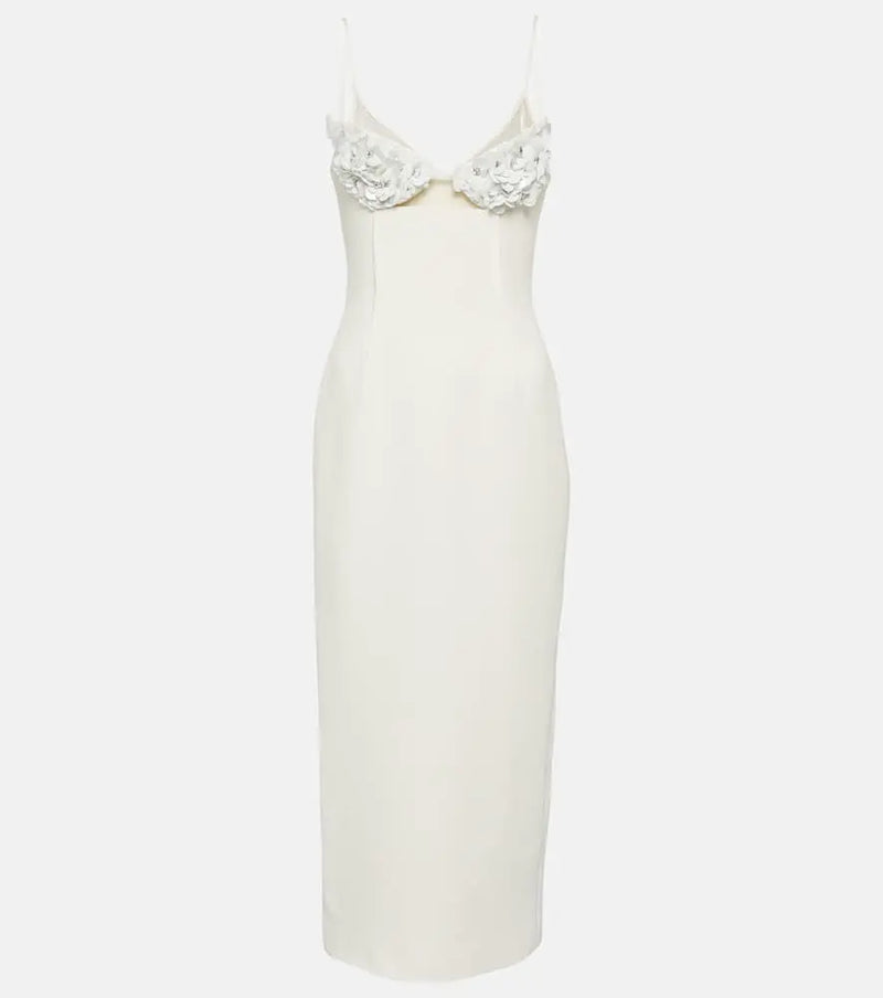 David Koma Embellished cady midi dress | LYBSTORE