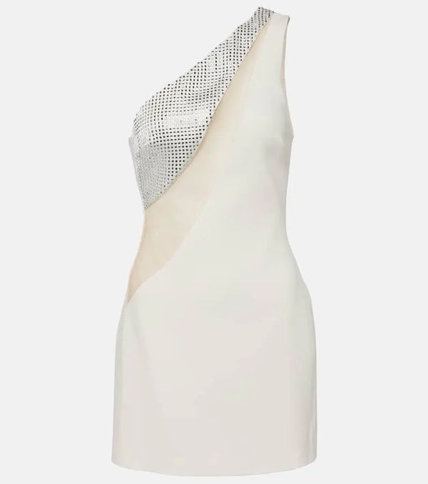 David Koma Embellished one-shoulder mini dress | LYBSTORE