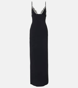 David Koma Lace-trimmed gown | LYBSTORE