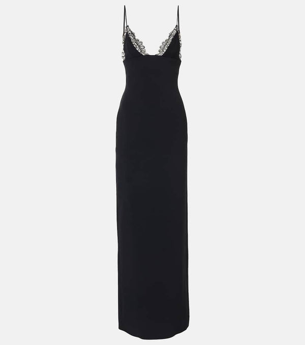 David Koma Lace-trimmed gown | LYBSTORE