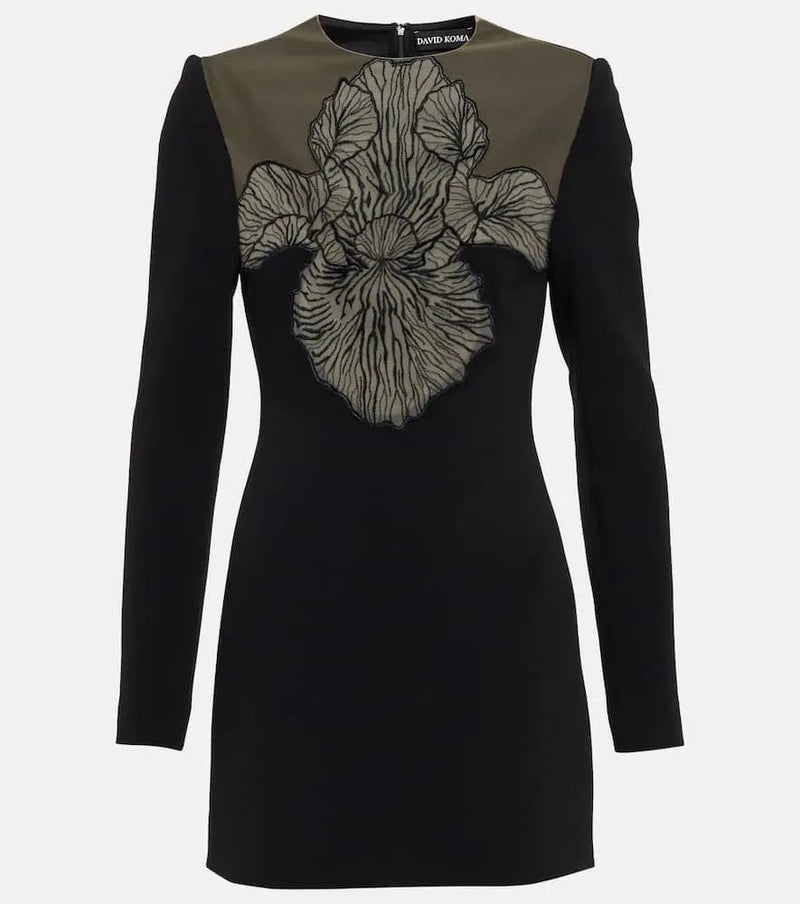 David Koma Macramé-detail minidress | LYBSTORE