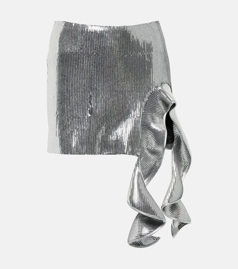 David Koma Sequined ruffled miniskirt | LYBSTORE