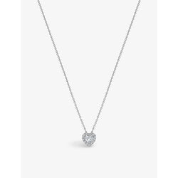 De Beers Jewellers Aura Heart 18ct white-gold and 0.29ct brilliant-cut diamond necklace