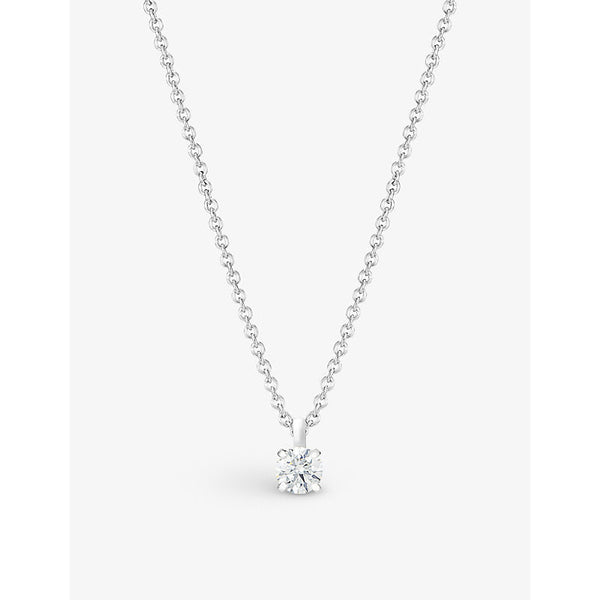 De Beers Jewellers DB Classic platinum and 0.20ct brilliant-cut diamond necklace