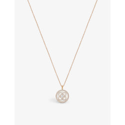 De Beers Jewellers Enchanted Lotus 18ct rose-gold and 0.15ct diamond pendant necklace