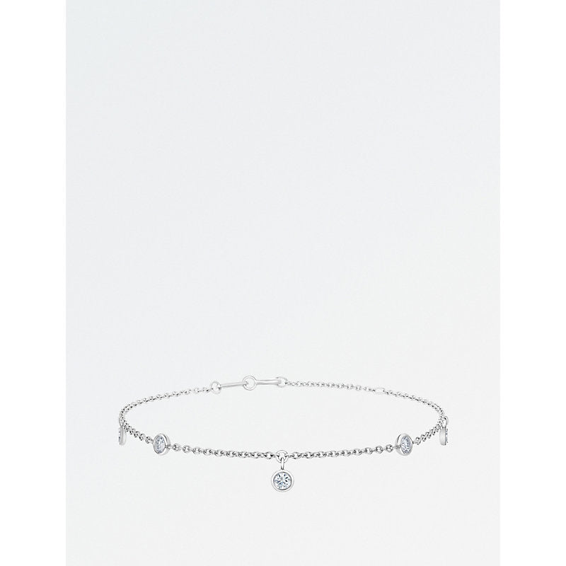 De Beers Jewellers My First De Beers White Gold Five 18ct Diamond bracelet