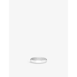 De Beers Jewellers Wide Court platinum and 0.08ct diamond wedding band | LYBSTORE