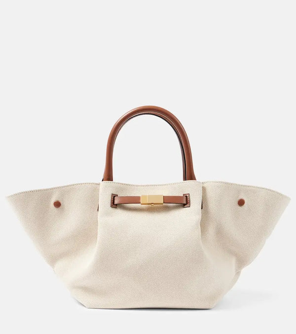 DeMellier New York Midi leather-trimmed tote bag