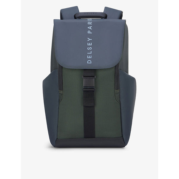 Delsey Securflap logo-print woven backpack | LYBSTORE