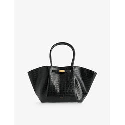 Womens Demellier Croc-pattern leather tote bag