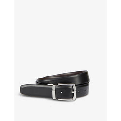 Dents Logo-engraved reversible leather belt | LYBSTORE