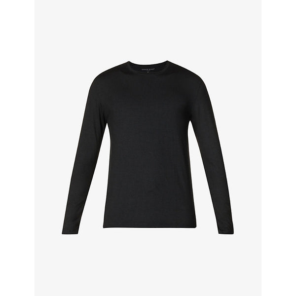 Derek Rose Basel long-sleeved stretch-modal top