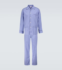 Derek Rose Felsted 3 checked cotton pajama set