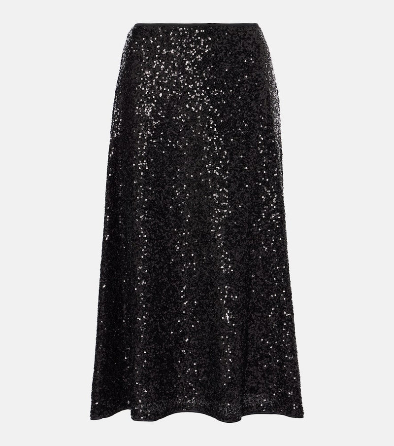 Diane von Furstenberg Araminta sequined high-rise midi skirt