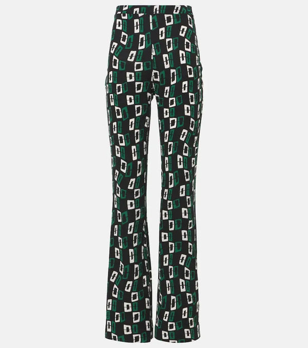 Diane von Furstenberg Brooklyn printed jersey flared pants | LYBSTORE