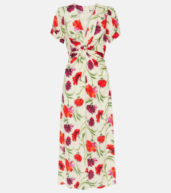 Diane von Furstenberg Clark floral midi dress | LYBSTORE