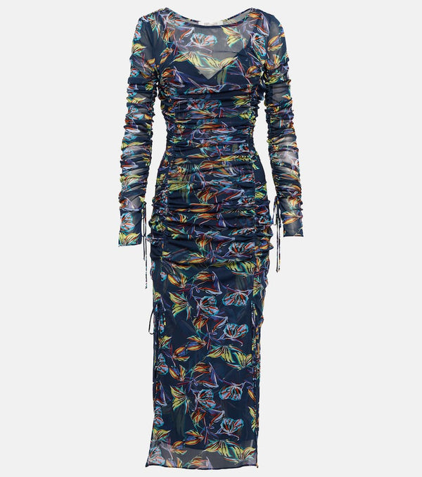 Diane von Furstenberg Corinne printed mesh midi dress