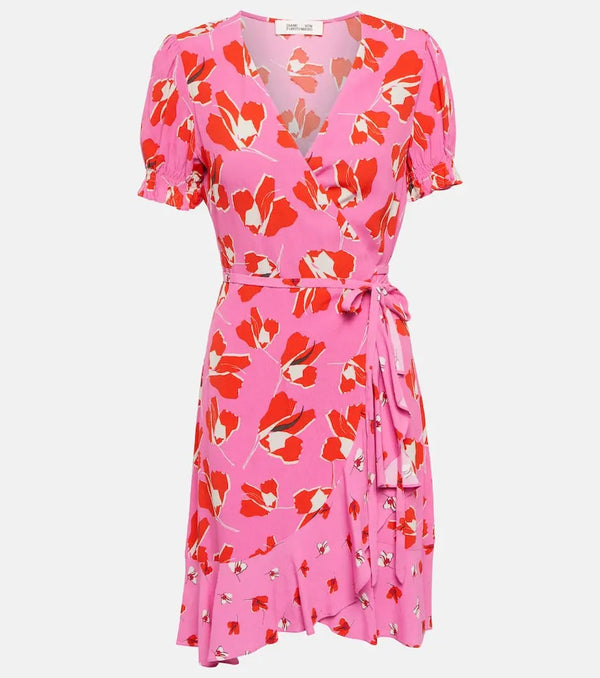 Diane von Furstenberg Emilia printed wrap minidress | LYBSTORE