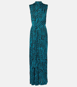 Diane von Furstenberg Geri zebra-print jersey maxi dress