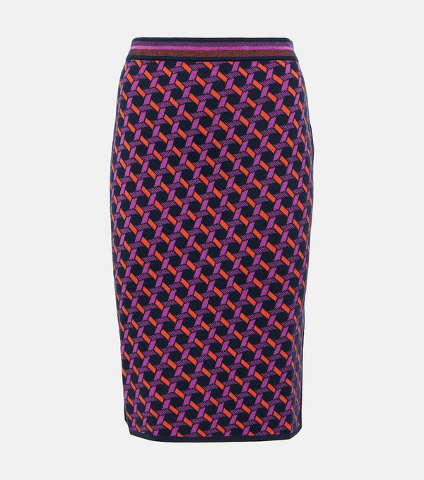 Diane von Furstenberg Hazel jacquard midi skirt