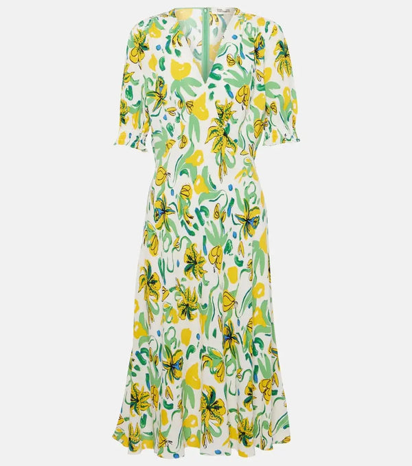 Diane von Furstenberg Jemma floral crêpe midi dress