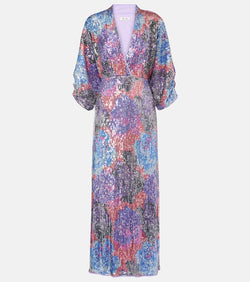 Diane von Furstenberg Jessel sequined multicolored maxi dress