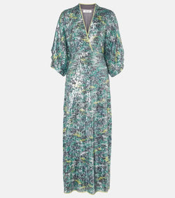 Diane von Furstenberg Jessel sequined printed maxi dress