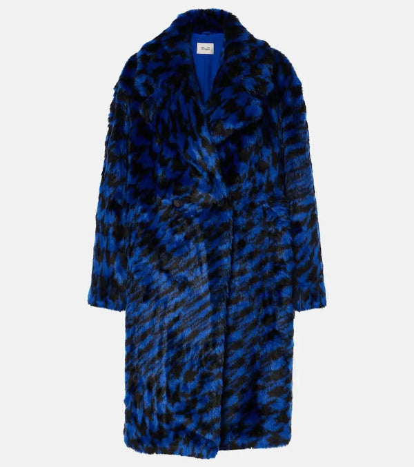 Diane von Furstenberg Printed faux fur coat