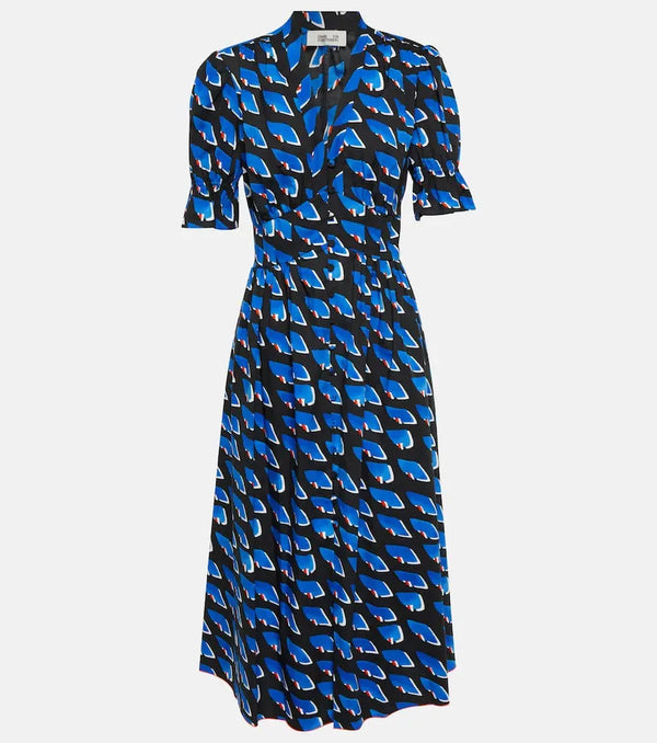 Diane von Furstenberg Printed wrap midi dress | LYBSTORE