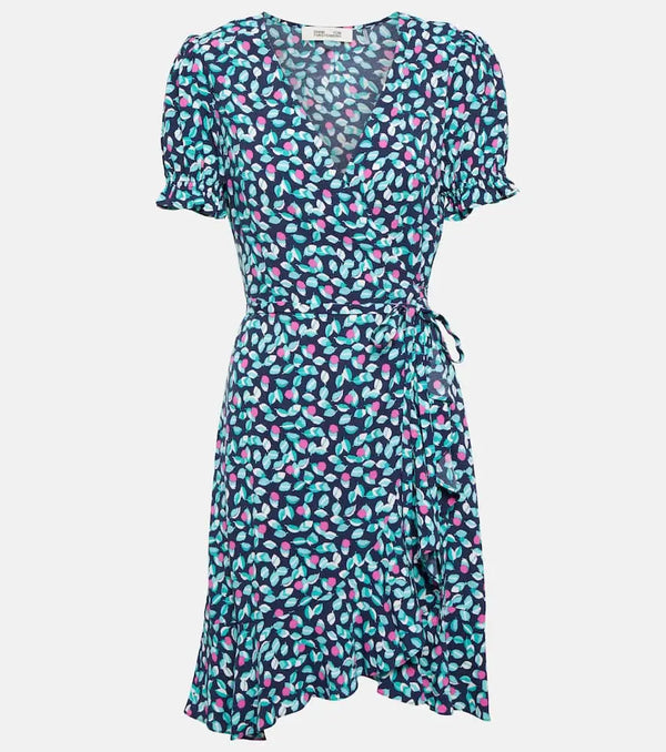 Diane von Furstenberg Printed wrap minidress | LYBSTORE