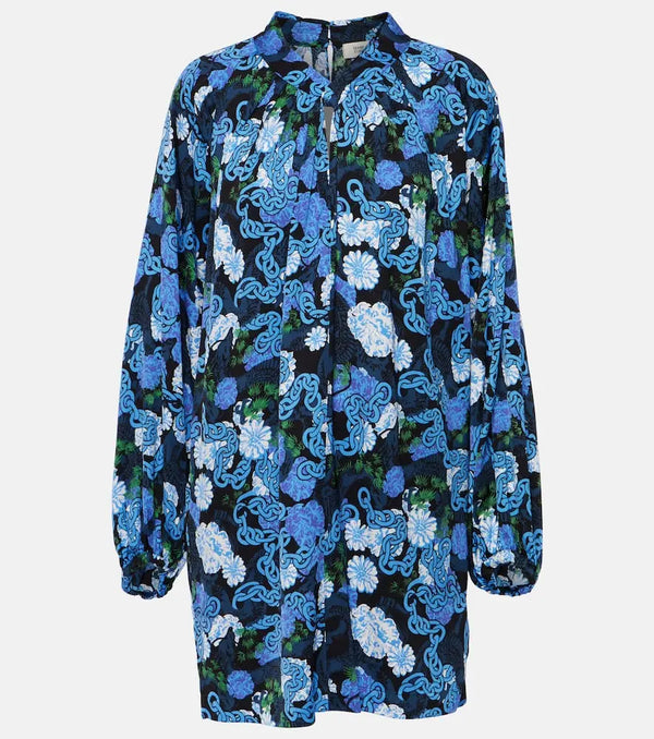 Diane von Furstenberg Silka printed satin minidress | LYBSTORE