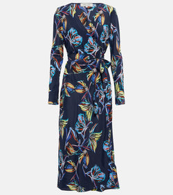 Diane von Furstenberg Tilly printed silk-blend midi wrap dress