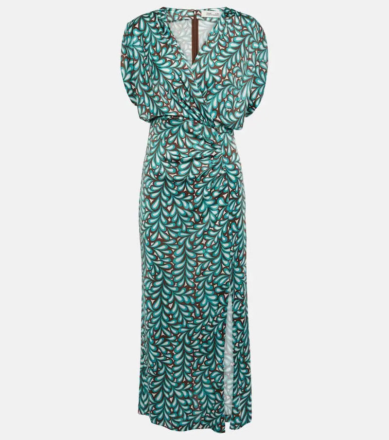 Diane von Furstenberg Williams printed jersey midi dress | LYBSTORE