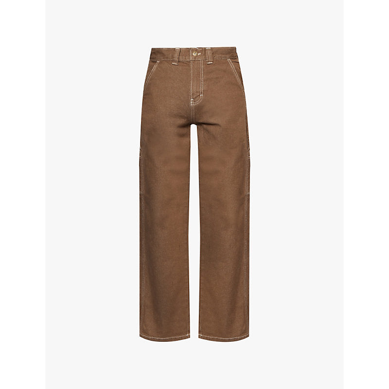 Mens Dickies Stevensville straight-leg loose-fit cotton carpenter trousers