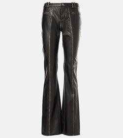 Didu Low-rise faux leather flared pants