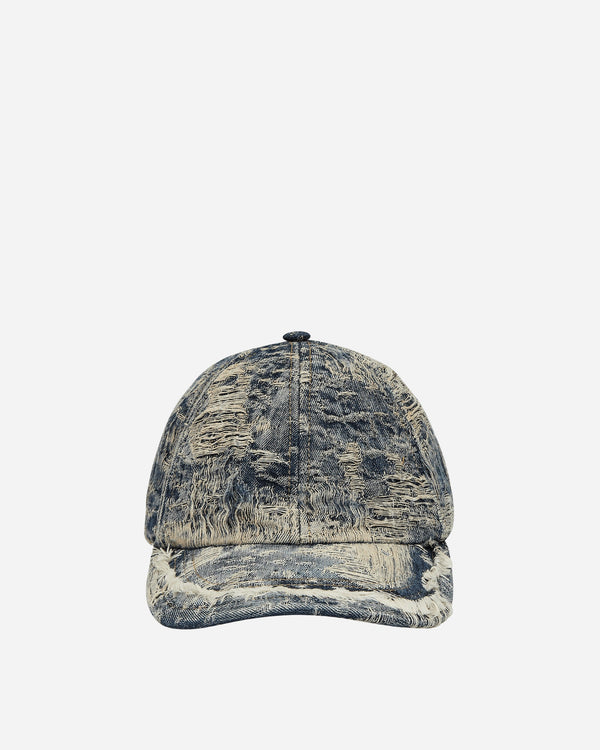 Diesel Distressed Denim Baseball Cap Blue