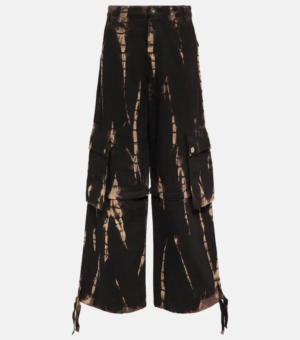 Dion Lee Convertible tie-dye denim cargo pants | LYBSTORE