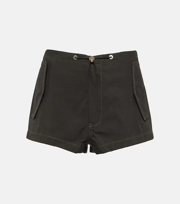 Dion Lee High-rise cotton-blend shorts | LYBSTORE