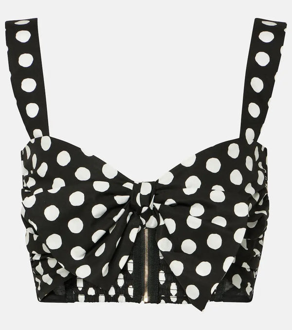 Dolce & Gabbana Capri polka-dot cotton bra top | LYBSTORE