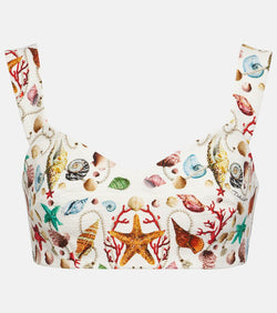 Dolce & Gabbana Capri printed cotton bra top