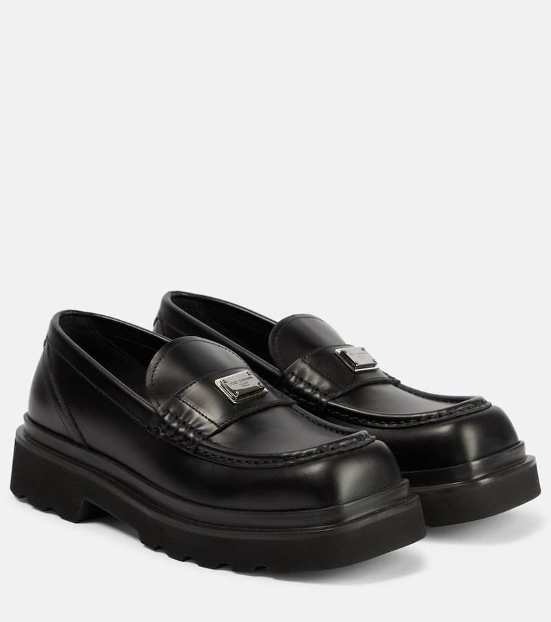 Dolce & Gabbana City Trek logo leather loafers