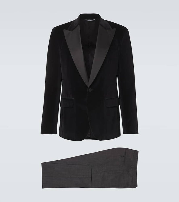 Dolce & Gabbana Cotton and silk-blend velvet tuxedo