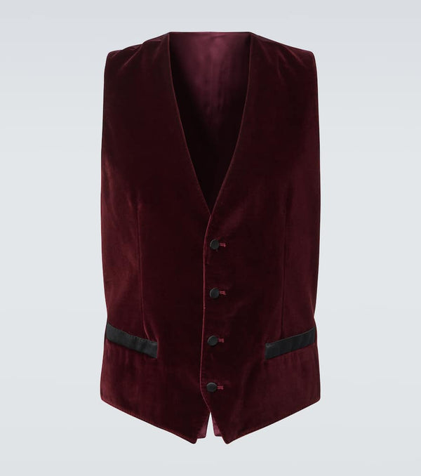 Dolce & Gabbana Cotton and silk velvet vest