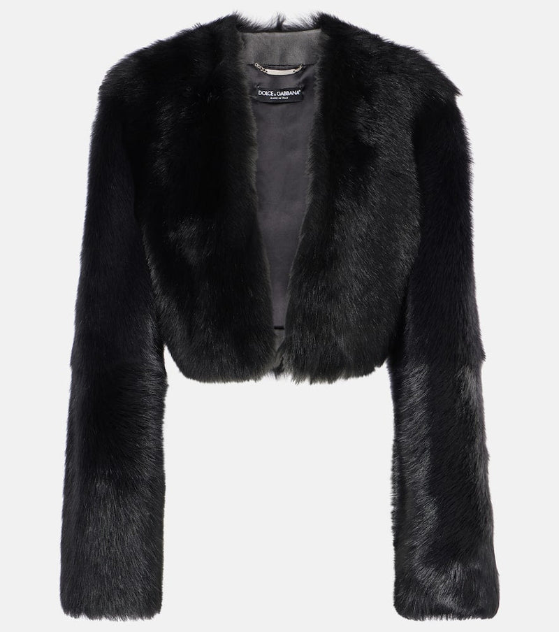 Dolce & Gabbana Cropped shearling jacket