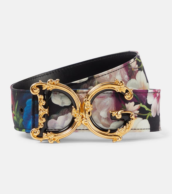 Dolce & Gabbana DG Girls 40mm floral satin belt | LYBSTORE