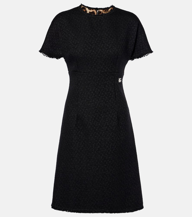 Dolce & Gabbana DG wool-blend tweed minidress