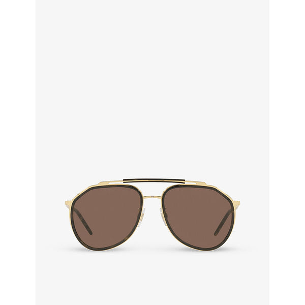 Dolce & Gabbana DG2277 pilot-frame metal sunglasses