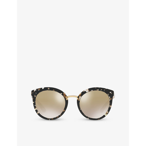 Dolce & Gabbana DG4268 round-frame tortoiseshell acetate sunglasses | LYBSTORE