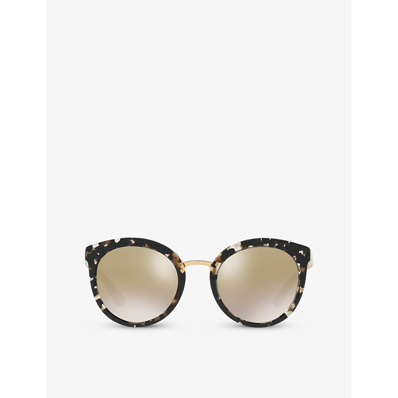 Dolce & Gabbana DG4268 round-frame tortoiseshell acetate sunglasses