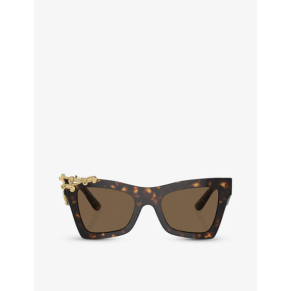 Dolce & Gabbana DG4434 cat-eye tortoiseshell acetate sunglasses